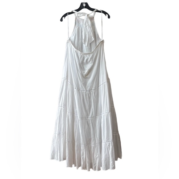 J. Crew NWT cotton halter maxi dress with rainbow stitching in white, small ✨ - Picture 2 of 11